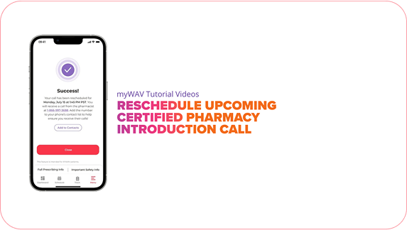 Reschedule Upcoming Certified Pharmacy Introduction Call